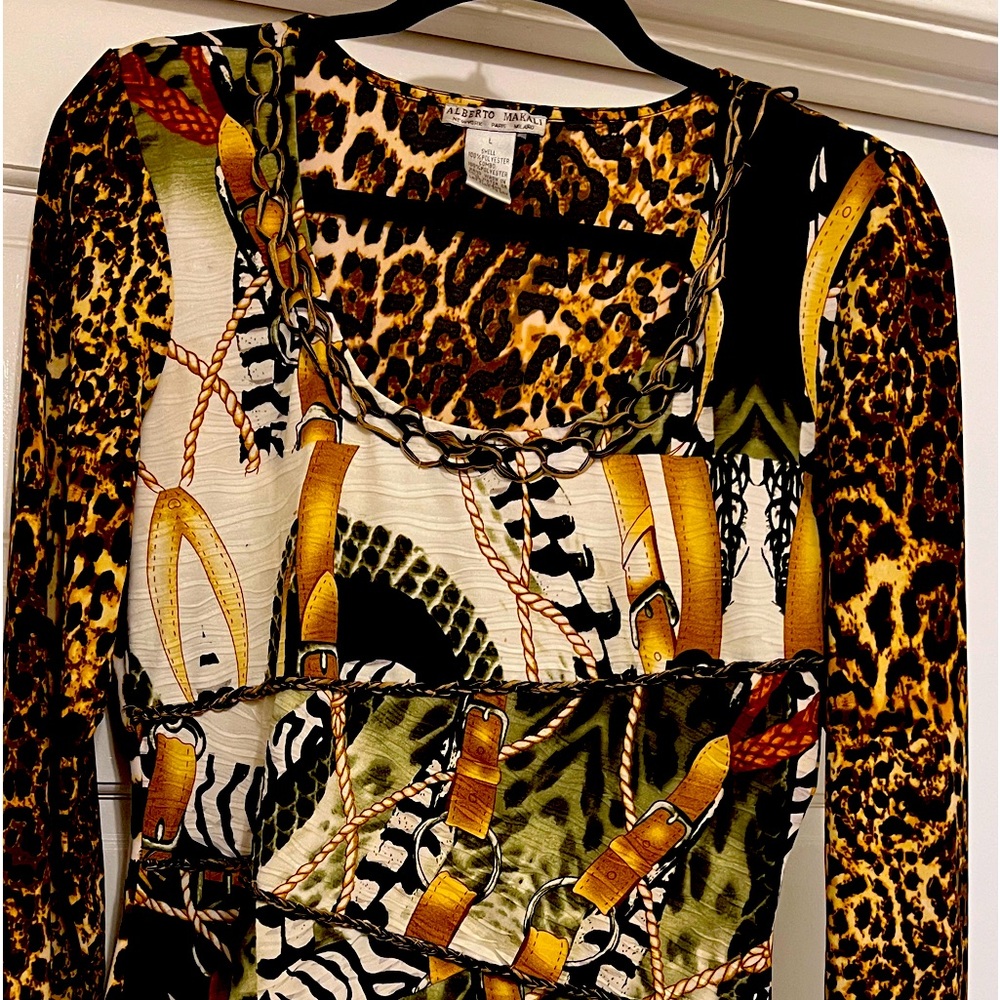 Leopard print Alberto Malaki top